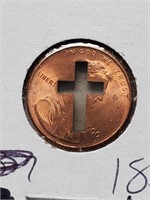 2000 Wheat Penny Cross Cut-Out