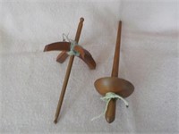 2- handmade yarn winders