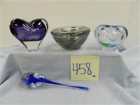 (3) Sigend Paperweights - Rosenthal, Kosta Boda,