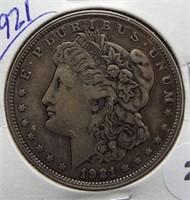 1921 Morgan Silver Dollar.