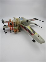 Star Wars Vintage X-Wing Fighter w/Figures Lot