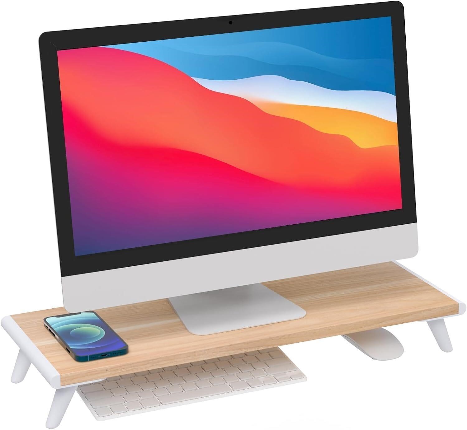 Loukin 22.4x8.3 Monitor Stand  Single-Wood