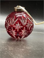 Waterford red ornament