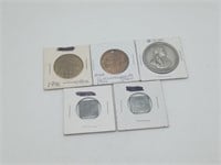 Assorted Lot of Token Coin Medals