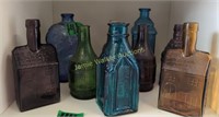 Glass Bottles. E.c. Booz's Old Cabin Whiskey,