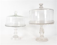 Two 19th C. Covered Salver / Cake Stands