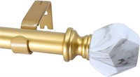Gold Curtain Rod with Varo White Marble Finial