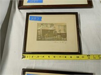 Framed Wallace Nutting Interior Scene