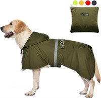 4XL KOOGAL Dog Raincoat  Waterproof - Green