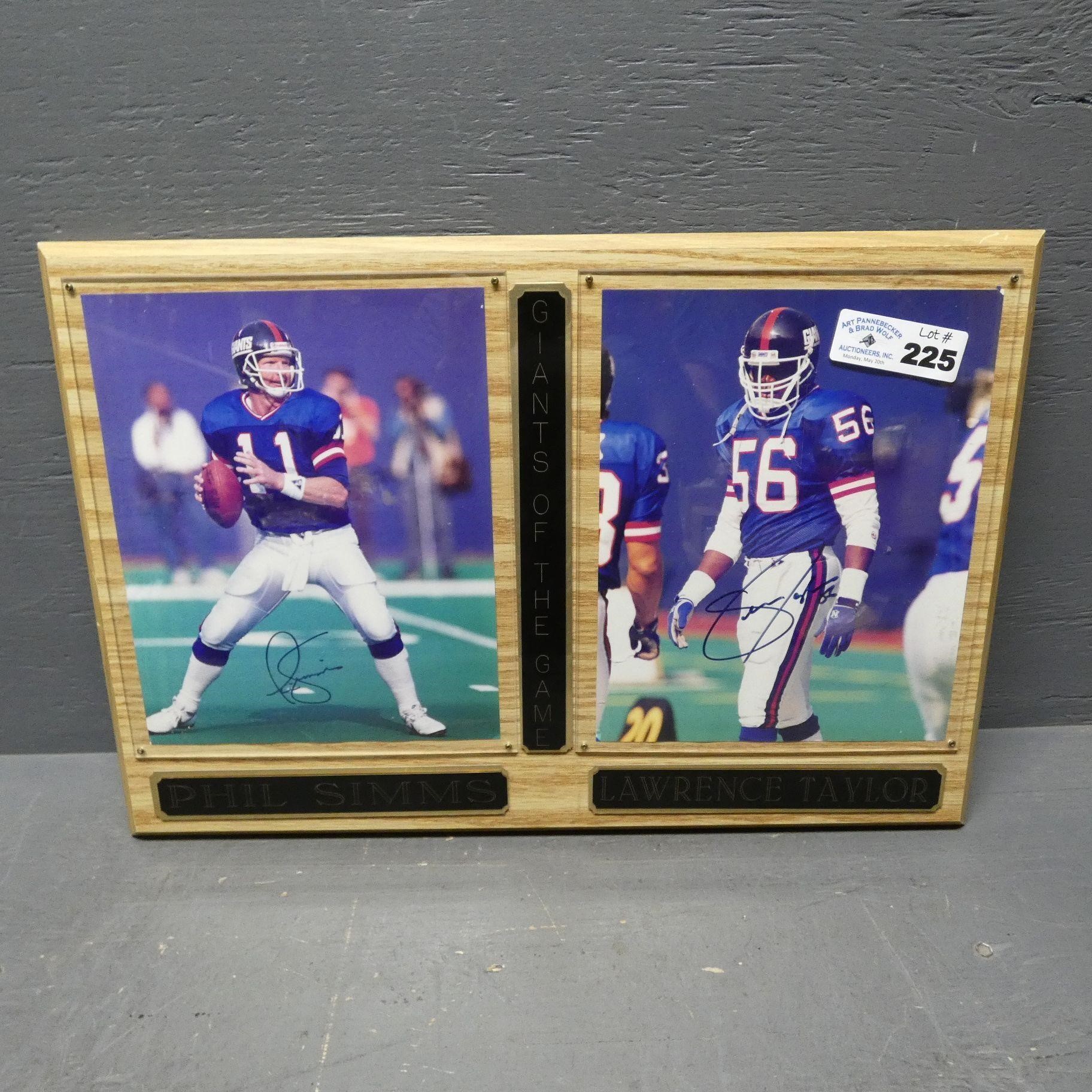 Lawrence Taylor & Phill Simms Signed Pictures