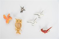 Monet Owl, SS Hummingbird, J.J. Bumble Bee Pins