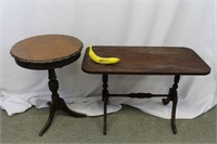 Pair Vintage Inlaid Side Tables