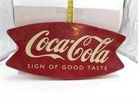 COCA COLA METAL FISH TAIL SIGN