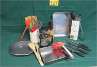 Kitchen w/ Baking Pans & Utensils