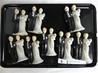 8 MADE IN JAPAN CERAMIC WEDDING CAKE TOPPERS