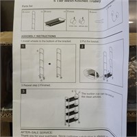 4 tier mesh kitchen trolley