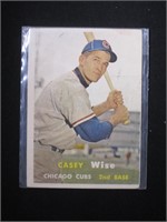 1957 TOPPS #396 CASEY WISE CHICAGO CUBS