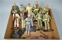 11pc WWII 12" GI Joe & Soldier Lot w/ Acc