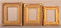 Three 19th Century Gilt-Molded Picture Frames.