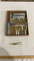 Metal wire bundles, various M.A. Ford drill bits.