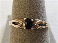 10K Gold & Black Onyx Ladies Ring