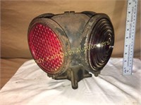 Railroad switch lamp with 4 lenses
