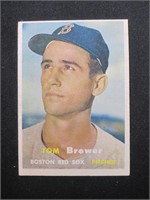 1957 TOPPS #112 TOM BREWER RED SOX