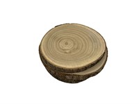 Barky Natural Wood Rustic 1" Slice Tray