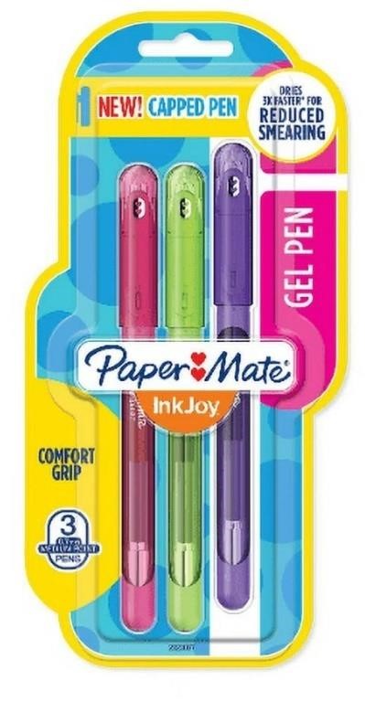 PaperMate 3ct InkJoy Medium Point Capped Gel Pens