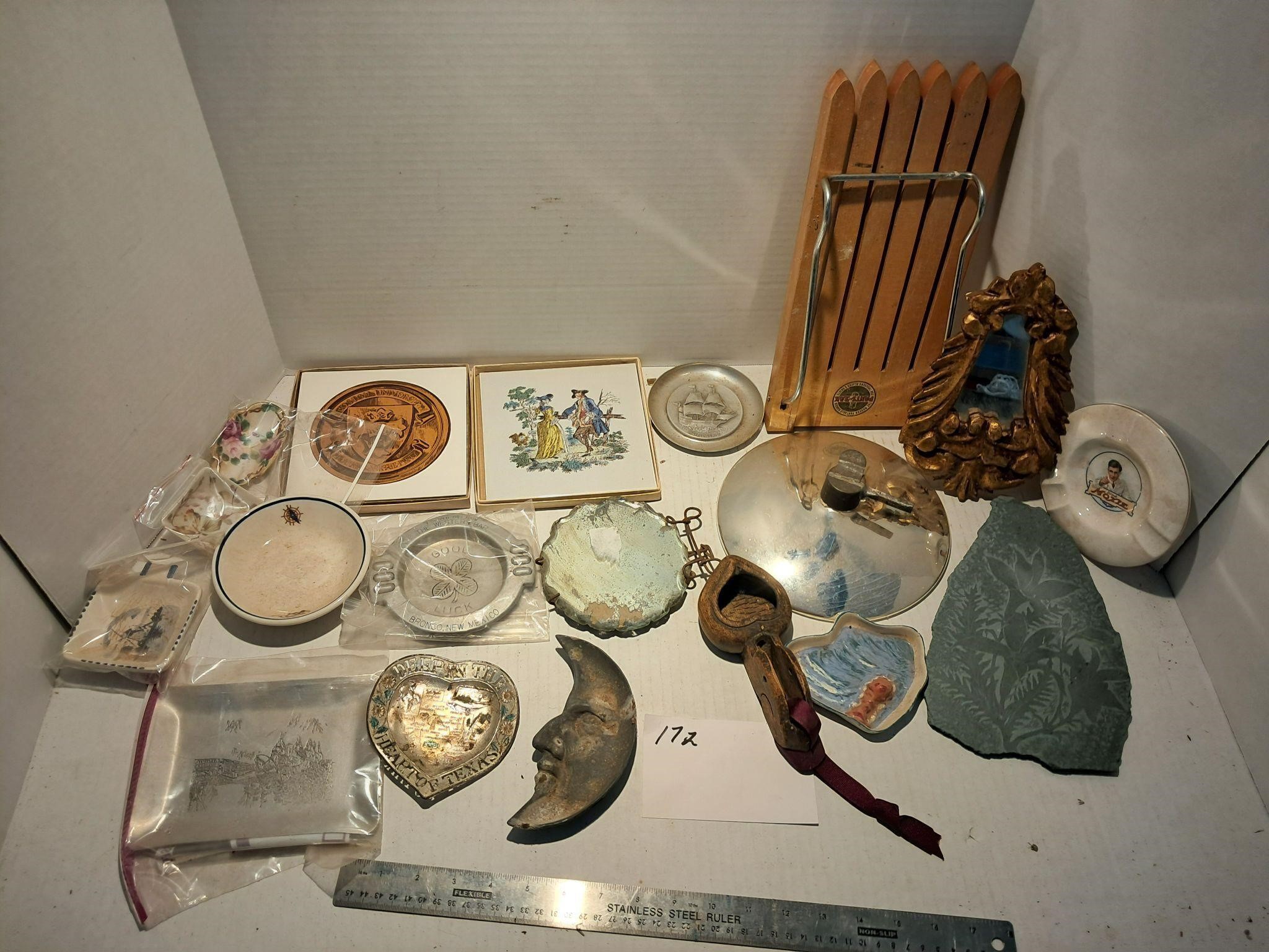 Ash trays, soap dishes & misc