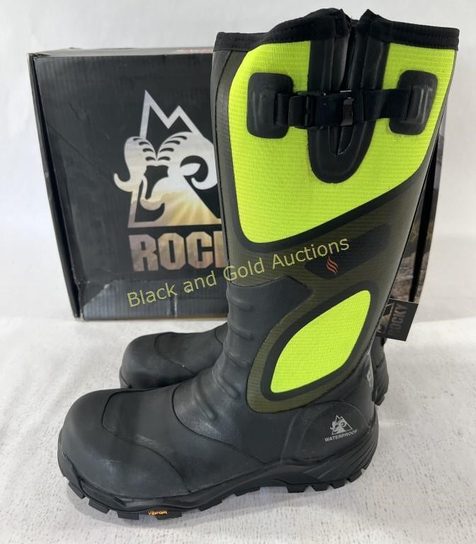 New Men’s 9 ROCKY ‘XRB’ Steel Toe Waterproof Boot