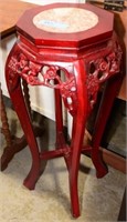 ORIENTAL PLANT STAND MARBLE TOP