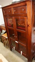 PINE DISPLAY CABINET