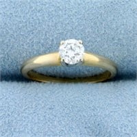 1/3ct Solitaire Diamond Engagement Ring in 14K Yel