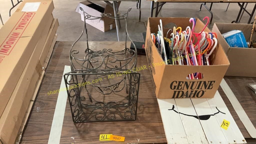 Clothes Hangers, metal plant stand