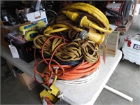 Large Qty of extension cords and power supplies