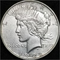 1922-D Peace Silver Dollar BU from Set