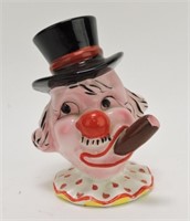 Japan clown head vase 6 1/2"