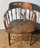 Primitive Reproduction Oak Captains Chair