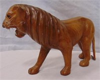19" x 9" Leather Tiger Figure