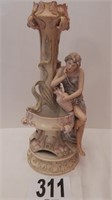 GIRL AT WELL PORCELAIN VASE BY ROYAL DUX BOHEMIA