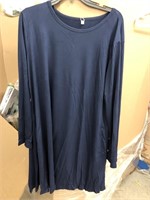 2XL Auselily Blue Long Sleeve Shirt