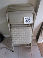 (6) Beige Folding Chairs