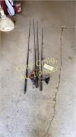 (5) Rods (2) with Reels