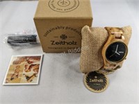 NEW Zeitholz 100% Natural Wood Watch