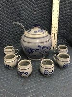 Incredible German Cider Stoneware Set with 6 Cups