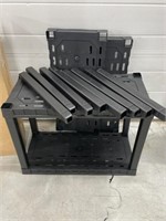 Black Plastic Garage Shelf (approx 30x14x66 " )