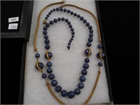 Two Miriam Haskell necklaces, 30" and 32", both