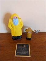 Carved & Painted Miniature Wooden Fisherman