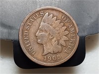 OF) Better date 1909 Indian Head cent